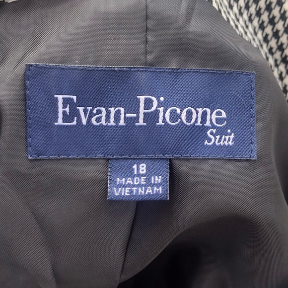 Evan Picone Houndstooth Blazer Size 18 - Picture 7 of 12
